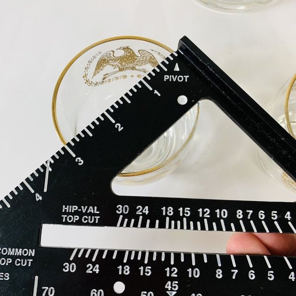 VTG MCM Barware Golden Eagle Crest Ice Bucket and Glass Set American Patriotic - Picture 15 of 15